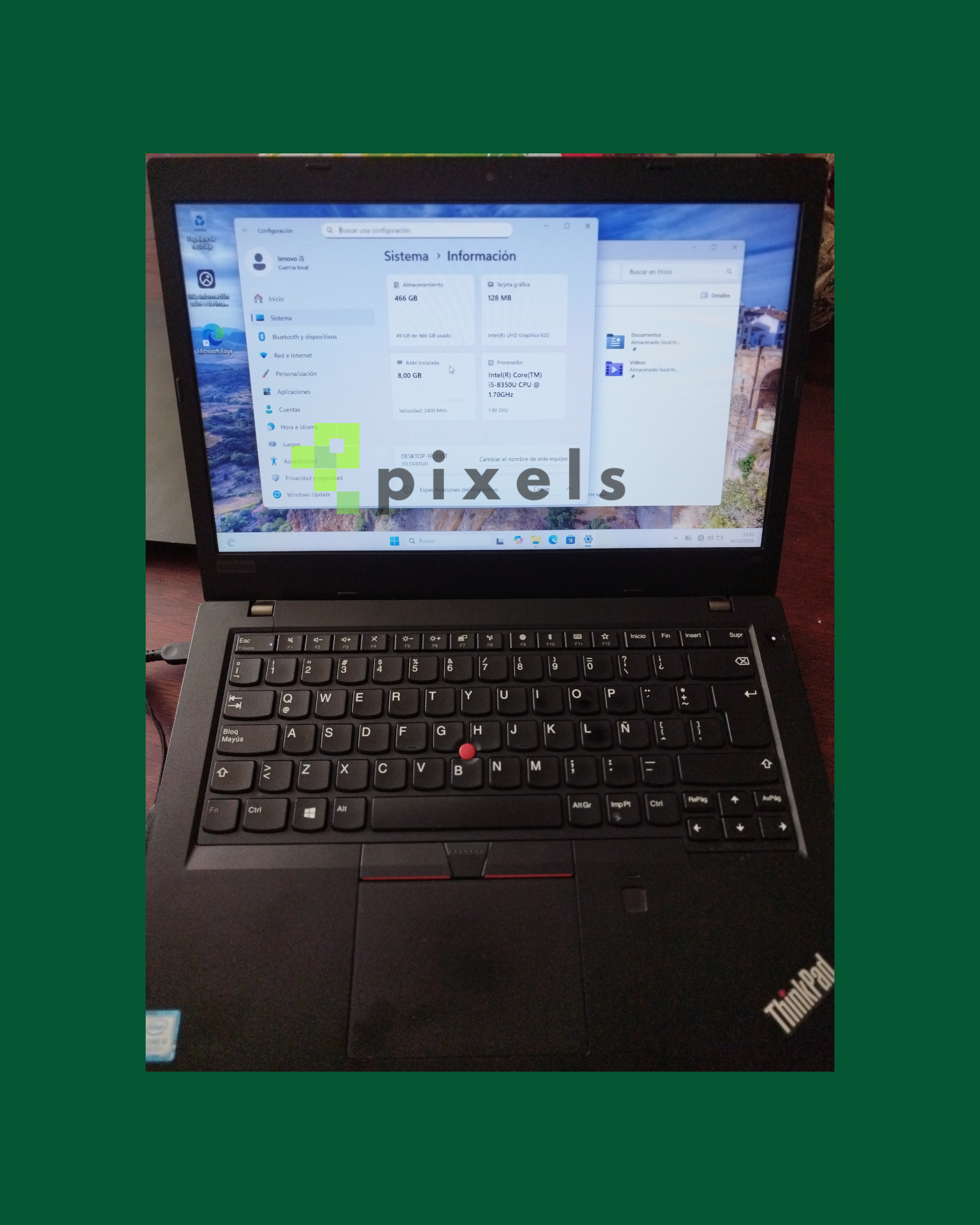 Lenovo Thinkpad L480  Reacondicionado